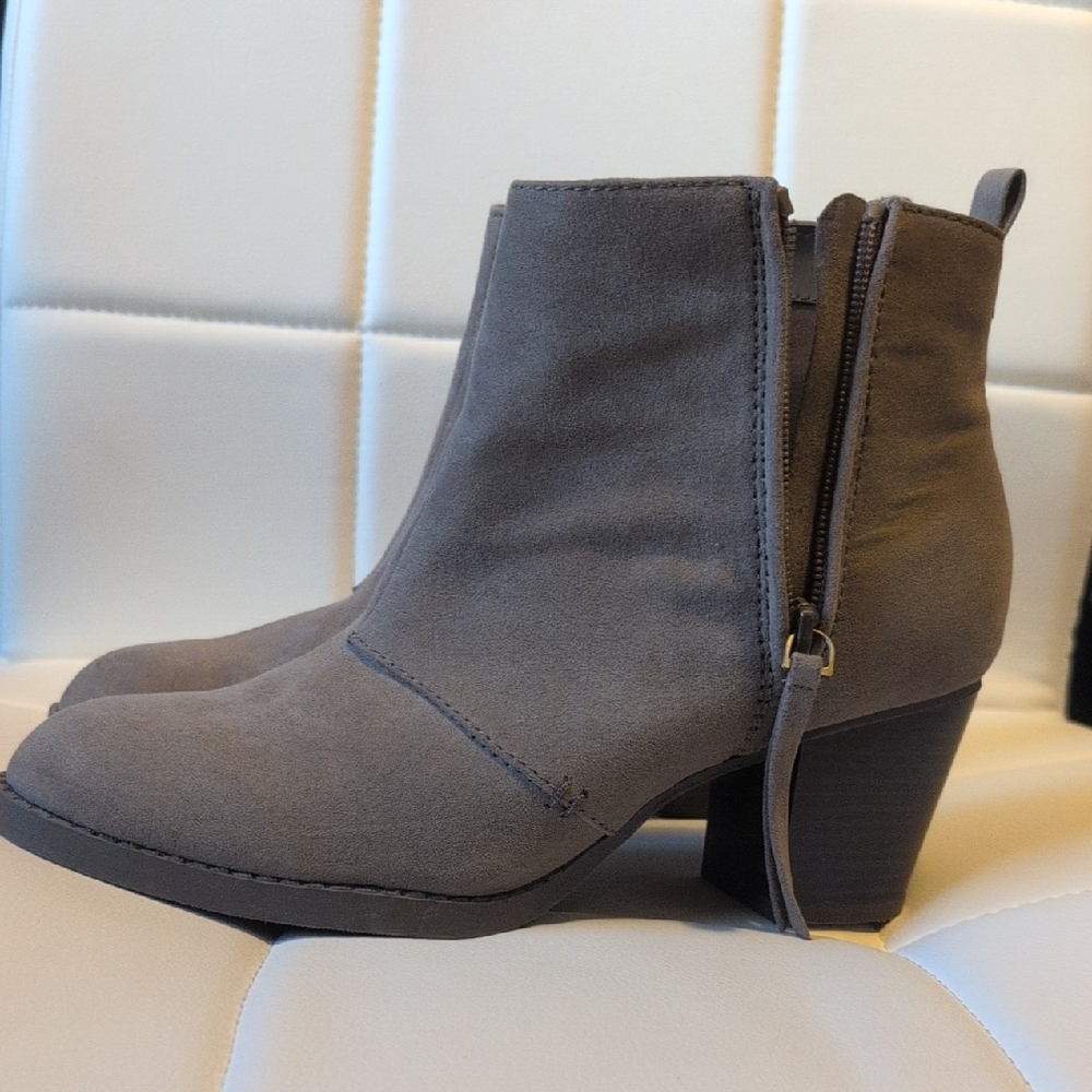 Gray Ankle Boots
